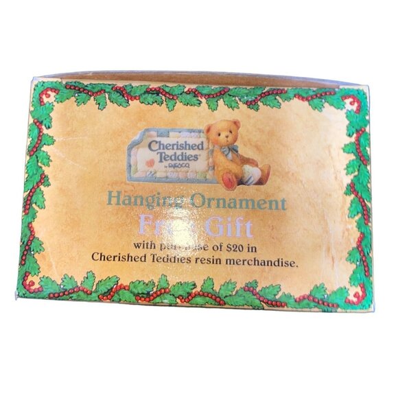 Cherished Teddies Teddy In Sleigh 2000 Enesco 546542 Hanging Ornament - Picture 5 of 7